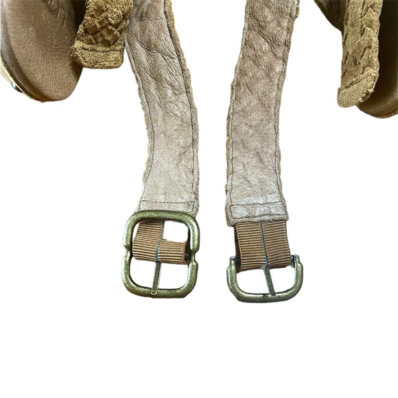 UGG AUSTRALIA Dafni Braided Buckle Studded Suede Platform Clog Size 12 - Picture 9 of 9